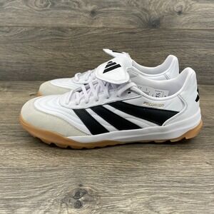Adidas Predator Turf Train White Black Gum Leather Soccer Shoes ID0128 Mens 10.5